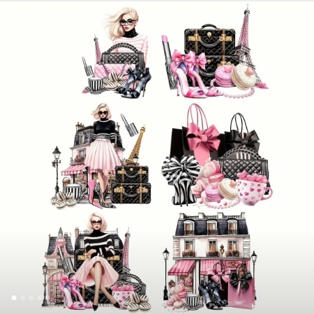 صورة ملصقات فتاة باريس